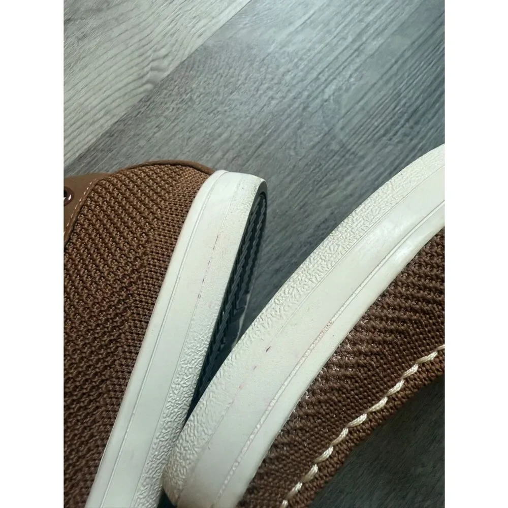 ALDO Men’s Brown White Knit Boat Shoes 8 Comfy Coastal